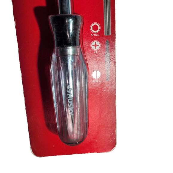 Husky 6-in-1 Screwdriver Clear Plastic Handle 1002-646-248 - Picture 3 of 6